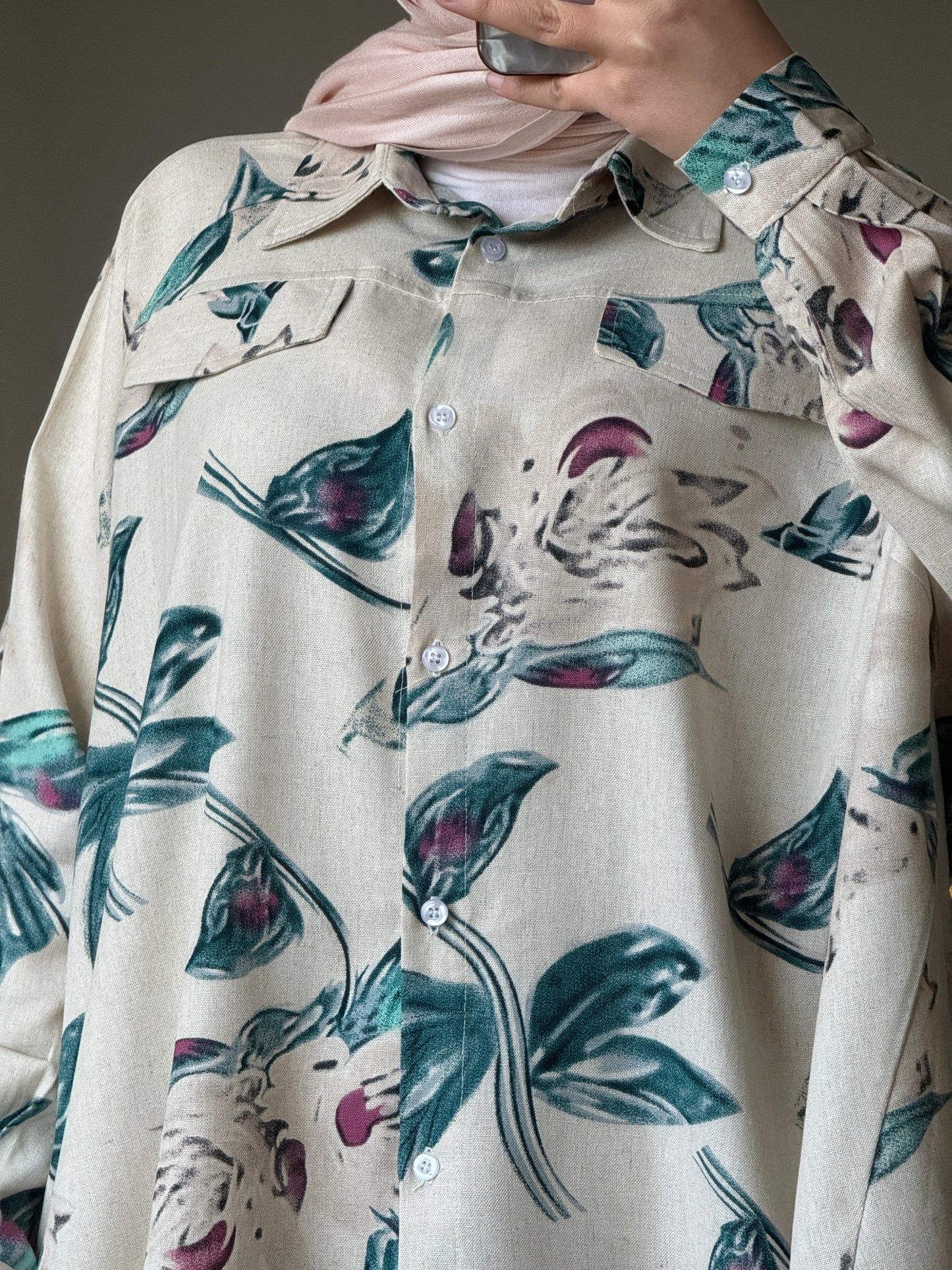 Over-size printed shirt