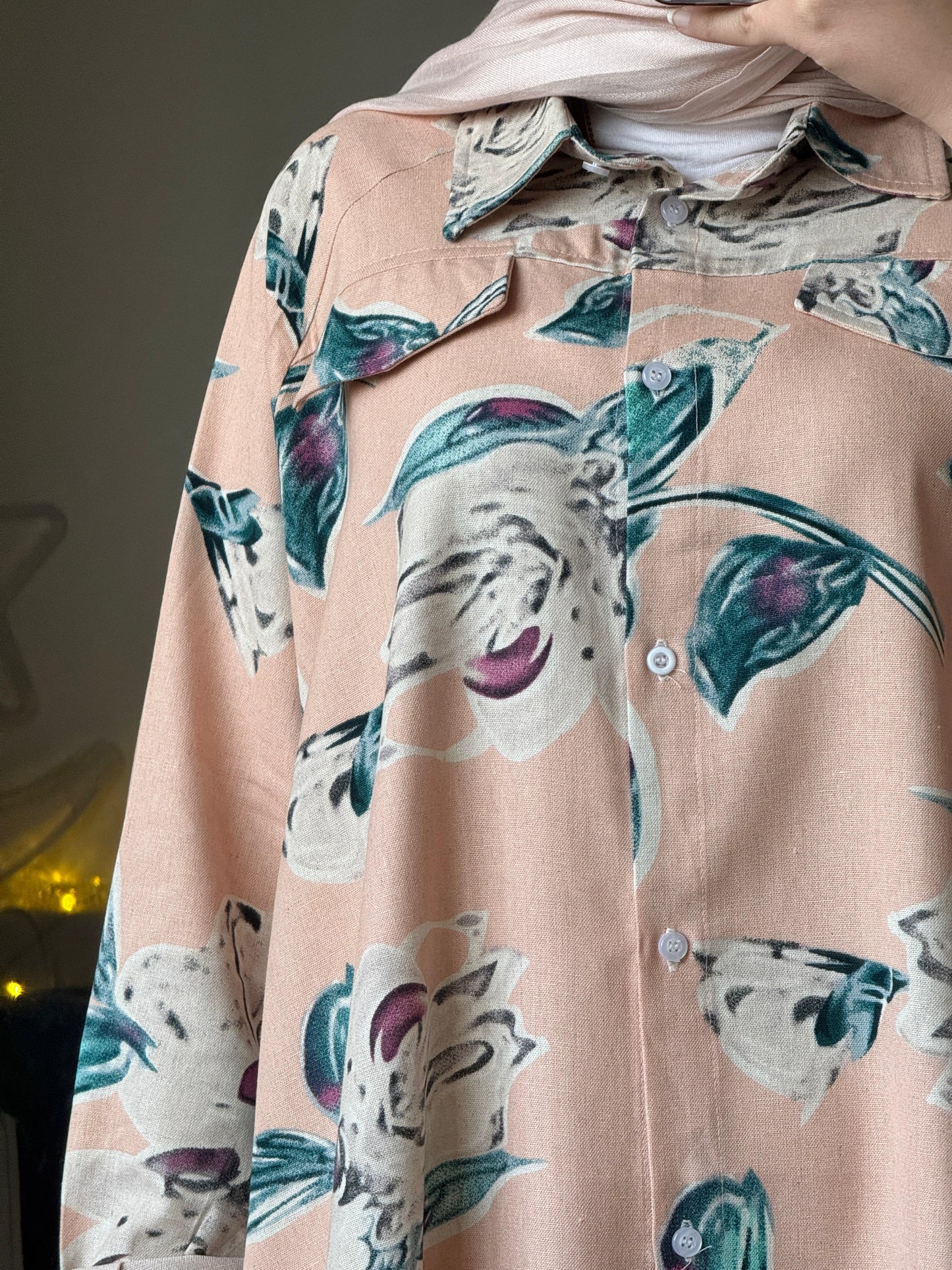 Over-size printed shirt