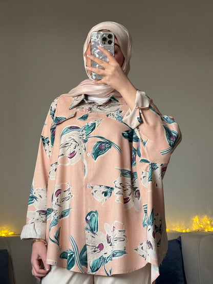Over-size printed shirt